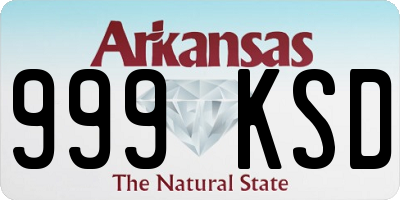 AR license plate 999KSD