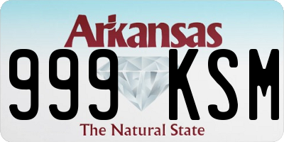 AR license plate 999KSM