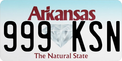 AR license plate 999KSN