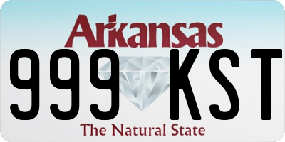 AR license plate 999KST