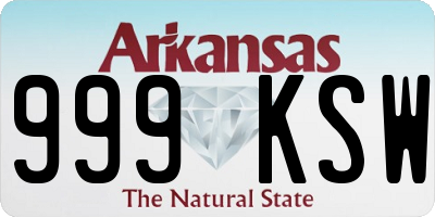 AR license plate 999KSW