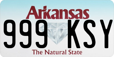 AR license plate 999KSY