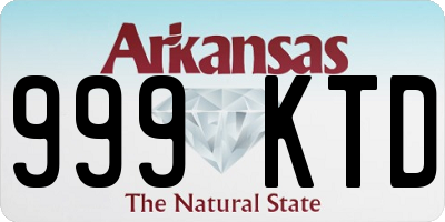 AR license plate 999KTD