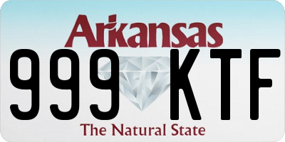 AR license plate 999KTF