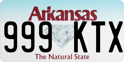 AR license plate 999KTX