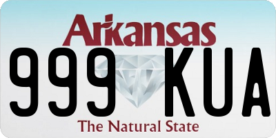 AR license plate 999KUA