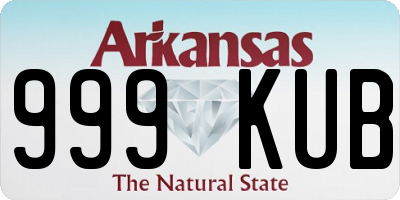 AR license plate 999KUB