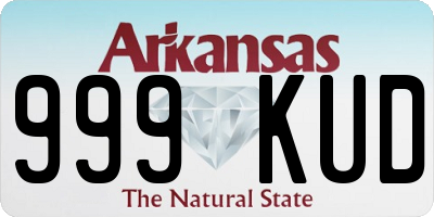 AR license plate 999KUD