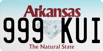 AR license plate 999KUI