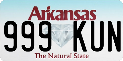 AR license plate 999KUN