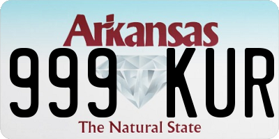AR license plate 999KUR