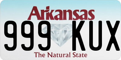 AR license plate 999KUX