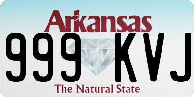 AR license plate 999KVJ