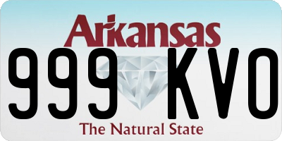 AR license plate 999KVO