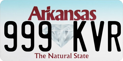 AR license plate 999KVR