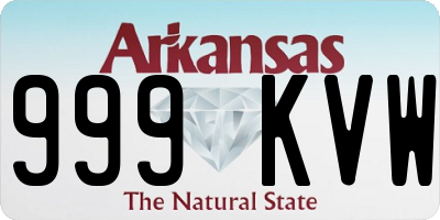 AR license plate 999KVW