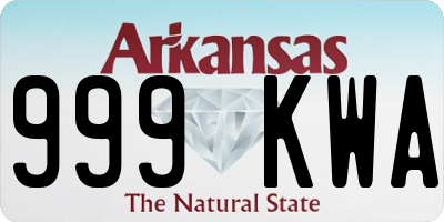 AR license plate 999KWA