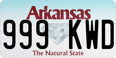 AR license plate 999KWD