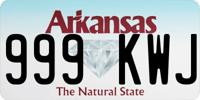 AR license plate 999KWJ