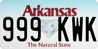 AR license plate 999KWK