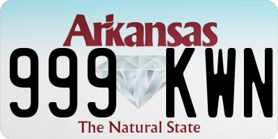AR license plate 999KWN