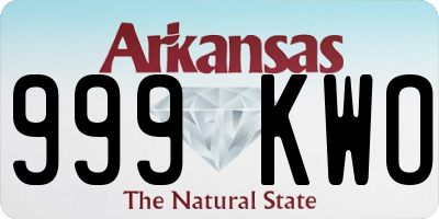 AR license plate 999KWO