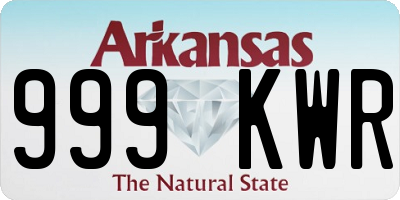 AR license plate 999KWR