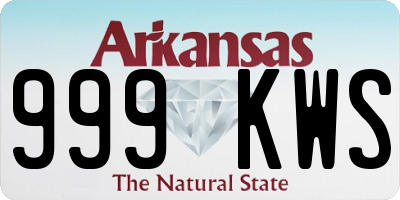 AR license plate 999KWS