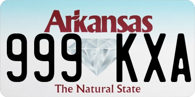 AR license plate 999KXA