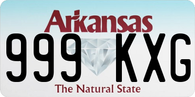 AR license plate 999KXG