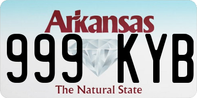 AR license plate 999KYB