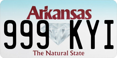AR license plate 999KYI