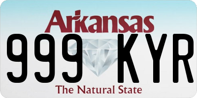 AR license plate 999KYR