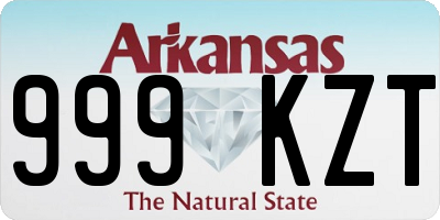 AR license plate 999KZT