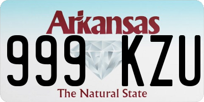 AR license plate 999KZU