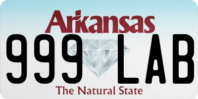AR license plate 999LAB