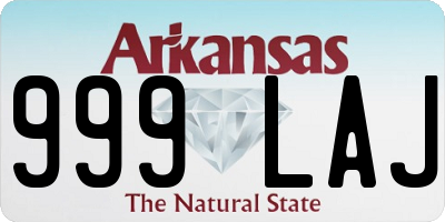 AR license plate 999LAJ