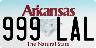 AR license plate 999LAL