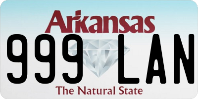 AR license plate 999LAN