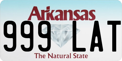 AR license plate 999LAT