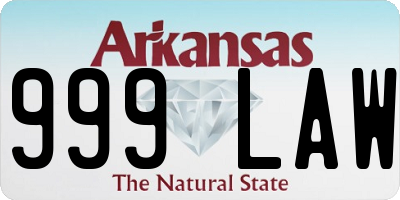 AR license plate 999LAW