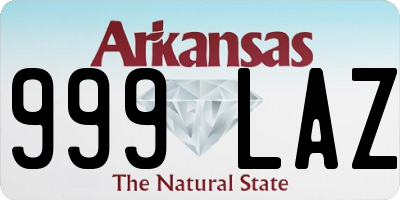 AR license plate 999LAZ