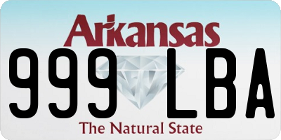 AR license plate 999LBA