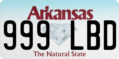 AR license plate 999LBD