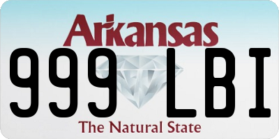 AR license plate 999LBI