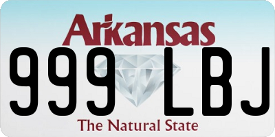 AR license plate 999LBJ