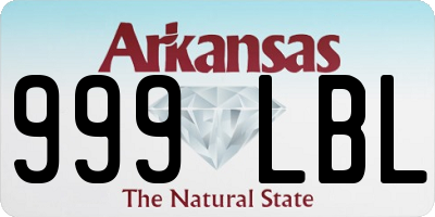 AR license plate 999LBL