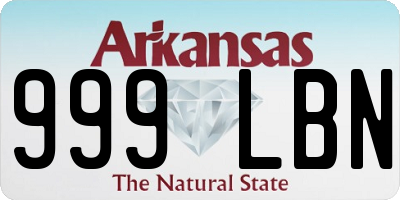 AR license plate 999LBN