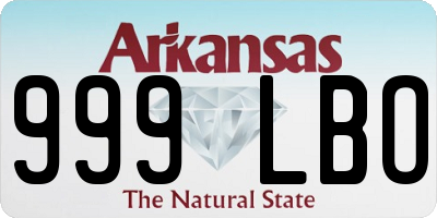 AR license plate 999LBO