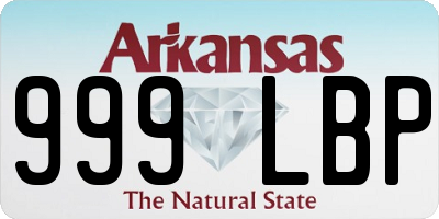 AR license plate 999LBP